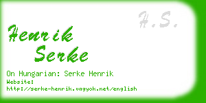 henrik serke business card